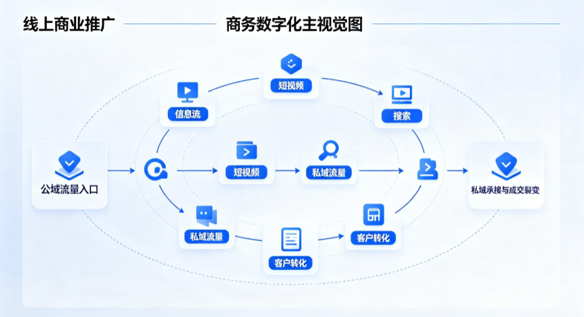珠山区线上商业推广怎么做？全域流量闭环搭建与低成本转化实战指南